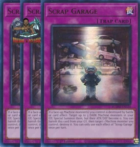 Yugioh! 3x Garaje de chatarra BLMM-EN030 ultra raro primera edición casi nuevo - Imagen 1 de 1