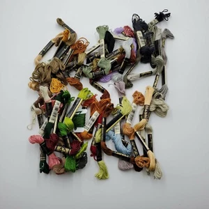 DMC Floss Skeins Embroidery Needlepoint Cotton Thread Cross Stitch Lot of 40 - Picture 1 of 5