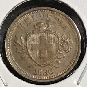 Switzerland Rappen KM 3.2 Gem Brn Unc 1936 - Picture 1 of 2