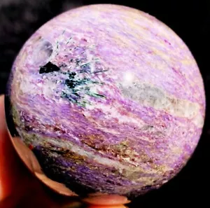 2,12"217g Gemmy!!! Natürliche fantastische lila Charoit Kristall Kugel Kugel ie0237 - Bild 1 von 12