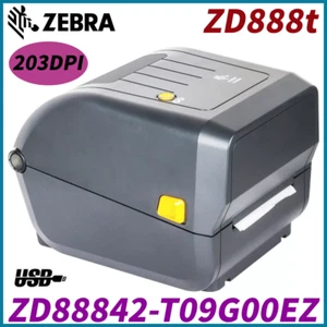 Zebra ZD888T Replace GK888T Transfer Thermal Barcode Printer 203 dpi USB Black - Picture 1 of 11