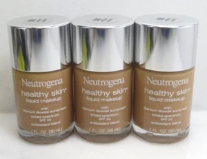 NEUTROGENA HEALTHY SKIN LIQUID MAKEUP SPF 20 WARM BEIGE 90 1 OZ - LOT OF 3 - Picture 1 of 4