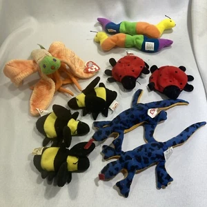 Beanie Babies Bugs & Lizards Lot Of 10 - Picture 1 of 5