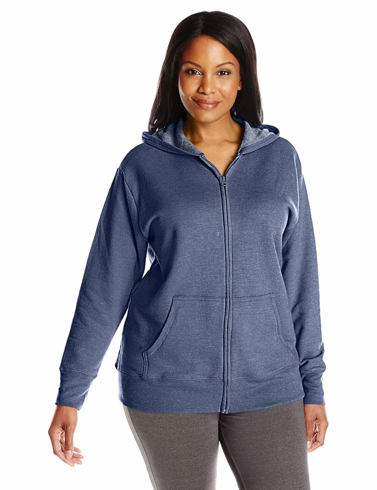 Sudadera con capucha Just My Size para mujer ComfortSoft EcoSmart polar cremallera completa Foto 1 de 1
