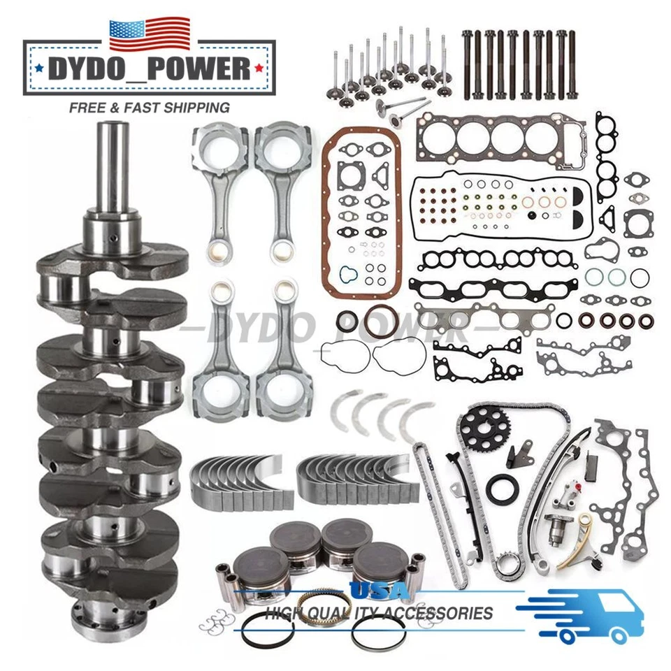 3RZFE Engine Rebuild Overhaul Kit - Crankshaft Rods For 94-04 Toyota Tacoma 2.7L - Image 1 of 1