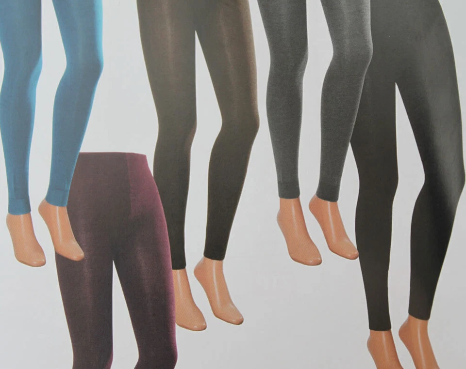 Damenlegging Baumwollleggings warme Leggins einfarbig - Bild 1 von 1