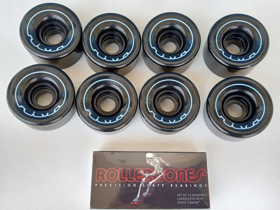 Ruedas de patín cuádruple artísticas Riedell Riva 96A con rodamientos de patines Foto 1 de 1