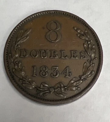 Moneda de 8 dobles Guernesey 1835 Foto 1 de 4