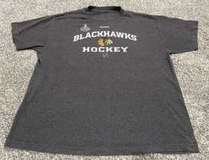 Chicago Blackhawks Marian Hossa #81 Gray Short-sleeved Reebok T-Shirt - Size XL - Picture 1 of 6