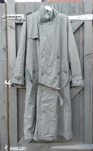 Hugo Boss Mens Green Rain Trench Coat Mac Size 50 Gr Vintage Khaki Jacket - Picture 1 of 12