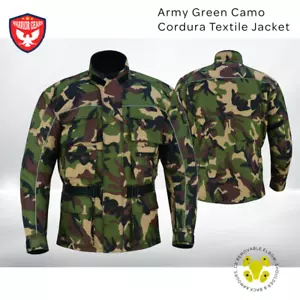 Men's Warrior Motorcycle Waterproof Breathable Hi-Vis CE Armour Motorbike Jacket - Picture 1 of 8