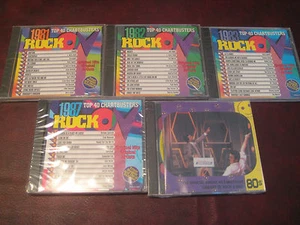 ROCK ON IN THE 80'S 6 CD'S  78 CUTS ORIGINAL ARTISTS BOWIE STRAY CATS J. GEILS  - Picture 1 of 1