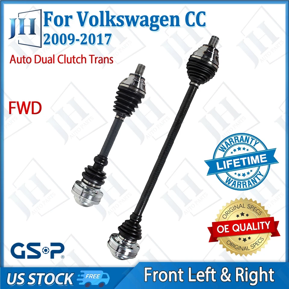 OE Front Pair Left Right CV Axle Shaft Set For 09-17 Volkswagen CC Jetta Eos FWD — 第 1/4 张图片