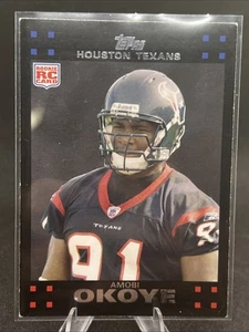 2007 Topps Amobi Okoye Rookie Houston Texans #347 - Picture 1 of 4