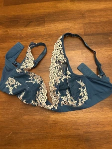 Wacoal Damen BH Größe 40 blau mit Spitze - Bild 1 von 3