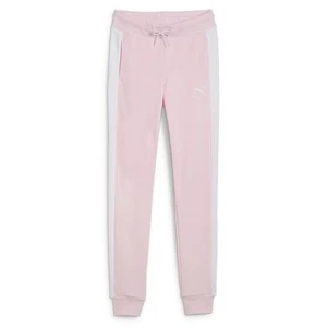 PUMA Classics T7 Drawstring Track Pants Youth Girls Pink Casual Athletic Bottoms - Picture 1 of 2