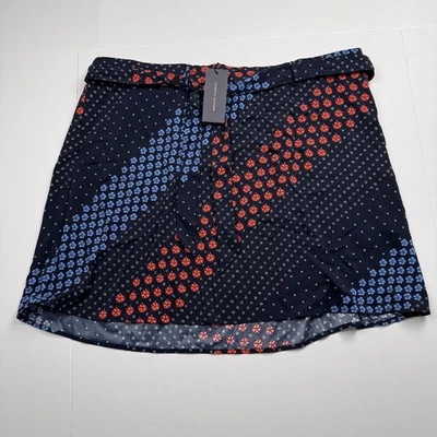 Tommy Hilfiger Falda Mujer XXL (39) Azul Marino TH Flex Estampado Floral Pull On Informal Foto 1 de 4