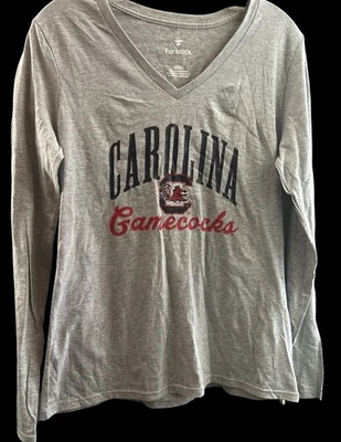 Women’s South Carolina Gamecocks Long Sleeve V Neck T-Shirt Size Medium - Image 1 of 2