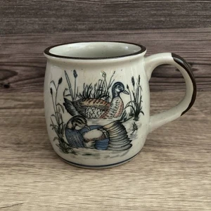 Vintage Stockente Becher Steinzeug Kanne Bauch Kaffeetasse Hi Mark Korea  - Bild 1 von 9