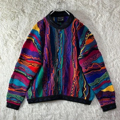 COOGI sweater 3D knit 100% Wool Size S Men's Multicolor Body width 55cm - Image 1 of 4