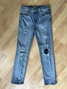 Old Navy Karate Built-In Flex Slim Blue Jeans boys Size 14 distressed adjustable - Picture 1 of 5