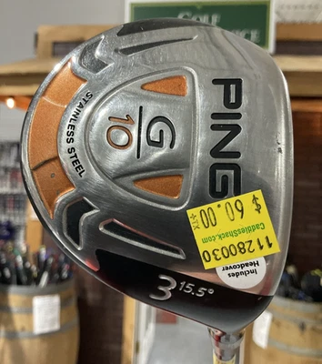 Ping G10 15.5° #3 Fairway Wood 42.5" PROLAUNCH RED Stiff Flex Graphite RH USED - Image 1 of 4