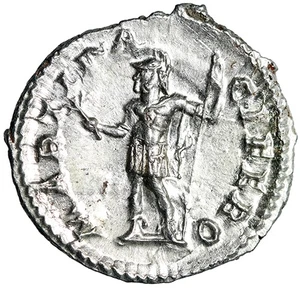 Severus Alexander AR Denar "MARTI PACIFERO Mars" neuwertig glänzend - Bild 1 von 5
