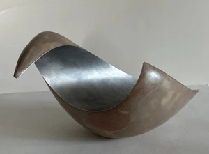 Vintage MCM minimalistischer abstrakter Vogel Aluminiumharz kinetische Skulptur 19x10 Zoll - Bild 1 von 11