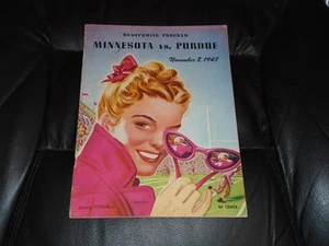 1947 PURDUE AT MINNESOTA COLLEGE FOOTBALL PROGRAM EX - Picture 1 of 1