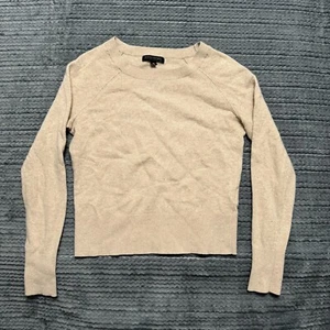 Banana Republic Sweater Womens Small Beige Italian Wool Cashmere Blend Soft Cozy - Picture 1 of 7