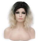 Women Lady 14" Curly Hair Wigs Fluffy Curly Wavy Wig With Breathable Wig Cap