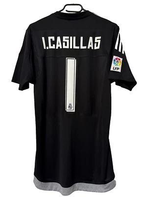 Camiseta Iker Casillas #1 Camiseta Real Madrid Fútbol Adidas S Camiseta Negra España Foto 1 de 4
