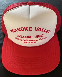 Vintage Roanoke Valley Alum. Inc. Trucker Snapback Meshback Cap Hat - Unworn! - Picture 1 of 6