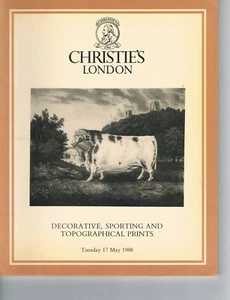 Christies - Decorative, Sporting &Topographical Prints  - May 17 1988 - Picture 1 of 1