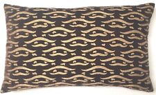 Anke Drechsel Pillow Haute Couture Brown Gold Embroidered Silk Velvet Kissen 