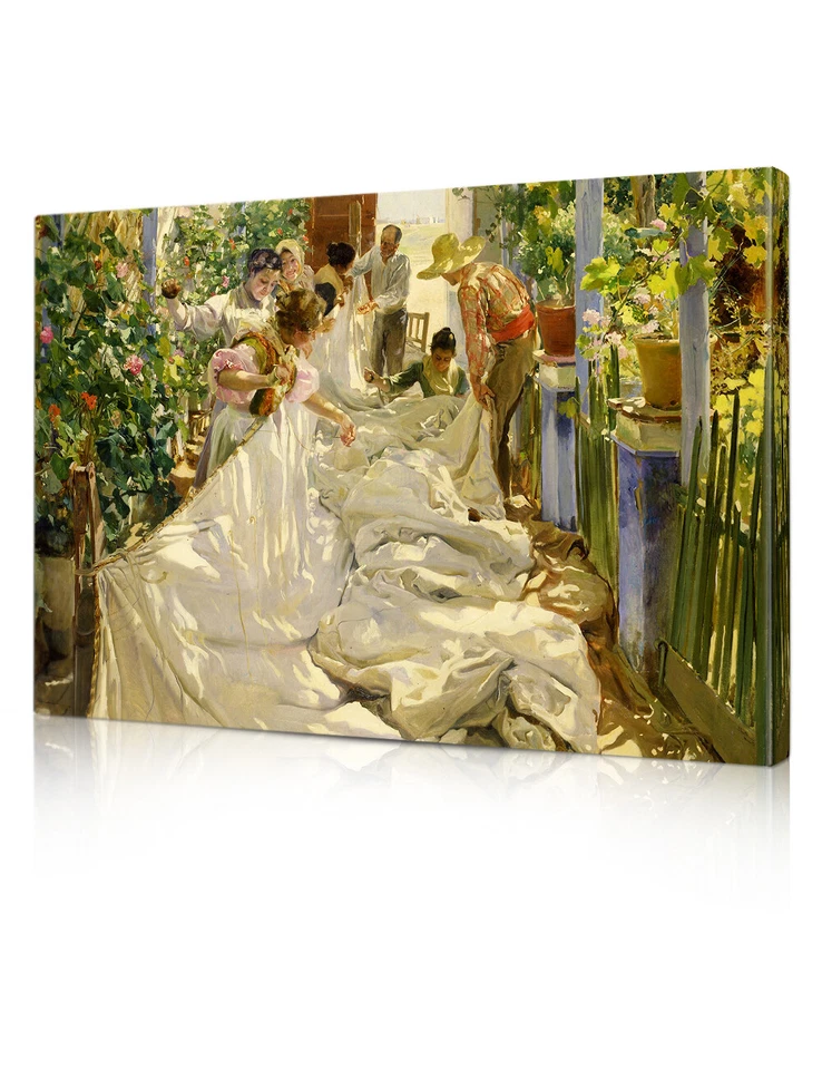 DECORARTS Coser la Vela por Joaquín Sorolla Lienzo Arte de Pared Impresión Decoración del Hogar Foto 1 de 1