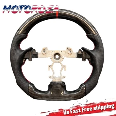 Volante de fibra de carbono real compatible con Infiniti G37 EX35 EX37 2007-2015 Foto 1 de 4