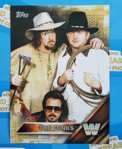 *RARE* 1 OF 1 2016 WWE TOPPS GOLD THE FUNKS 10x14 POSTER Card Terry Dory tnf hof
