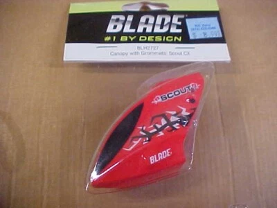 BLADE HELICOPTER PART - BLH2727 = CANOPY WITH GROMMETS: SCOUT CX (NEW) - Image 1 of 2
