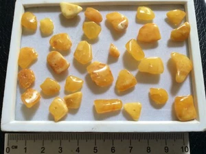 30 PERLE FORATE DI AMBRA BALTICA NATURALE - Imagen 1 de 1
