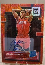2022-23 Panini Donruss Optic Jabari Smith Jr. Red Prizm Rated Rookie Auto#240 RC