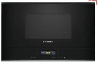 Siemens BF722L1B1 Einbau-Mikrowelle Schwarz Linksanschlag Edelstahl iQ700 - Bild 1 von 4