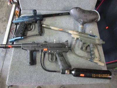 Lot of 3 Paintball Guns Brass Eagle High Voltage Parts or Repair - Image 1 of 4