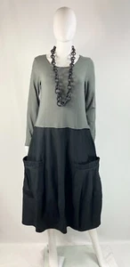Vestido Luukaa gris y negro con dobladillo globo Lagenlook. Compara @ $169. - Imagen 1 de 7