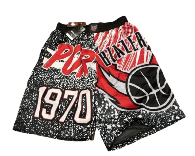 Nuevos Pantalones Cortos Grandes Submimados Portland Trail Blazers Mitchell & Ness Jumbotron Nuevos con Etiquetas Foto 1 de 2