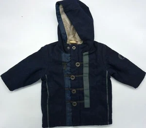 Padded Original Baby Duffle Coat Jacket by IKKS Size 12M 74 - Picture 1 of 2