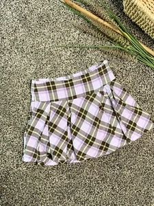 GYMBOREE COWGIRLS AT HEART PURPLE & BROWN PLAID PLEATED SKIRT GIRLS 6 FALL 2009 - Picture 1 of 5