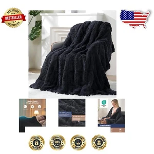Cozy 15 lbs Weighted Sherpa Blanket - Fuzzy Fleece for Ultimate Warmth 60"x80" - Picture 1 of 9