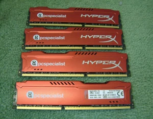 32GB HyperX HX316C10FR/8 DDR3 CL10 Memory Kit RAM Module 1600MHz 4 Stick - Picture 1 of 2