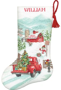 Cross Stitch Kit ~ Dimensions Holiday Farm Christmas Stocking #70-09619 - Picture 1 of 5